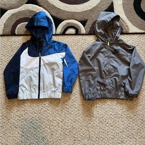 2 boys Nike Jackets, 1 size 5, 1 size 6.